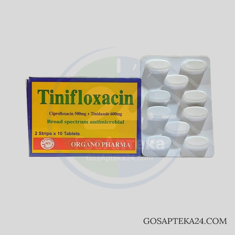 Тинифлоксацин - Ципрофлоксацин 500 мг + Тинидазол 600 мг