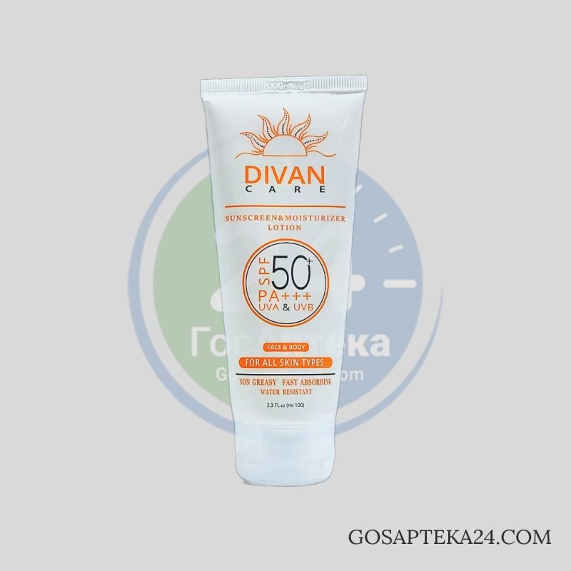 ДИВАН Солнцезащитный лосьон для лица и тела SPF50, 100 мл